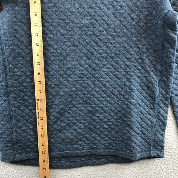 New J Crew Quilted Half Zip Mens S Blue Fleece Long Sleeve Layering - Picture 7 of 10